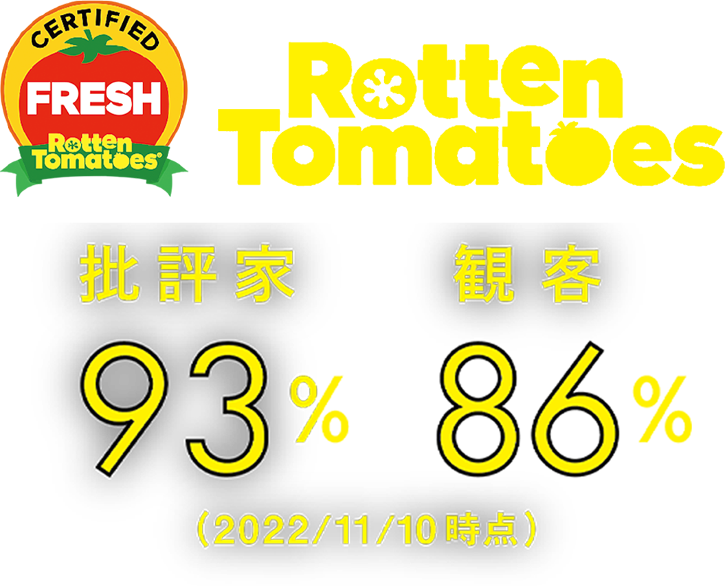 Rotten Tomatoes　批評家93％　観客86％（2022/11/10）